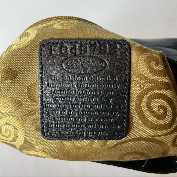 Vintage Brighton Croc Embossed Black Leather Magnetic Close Clutch - Picture 11 of 15